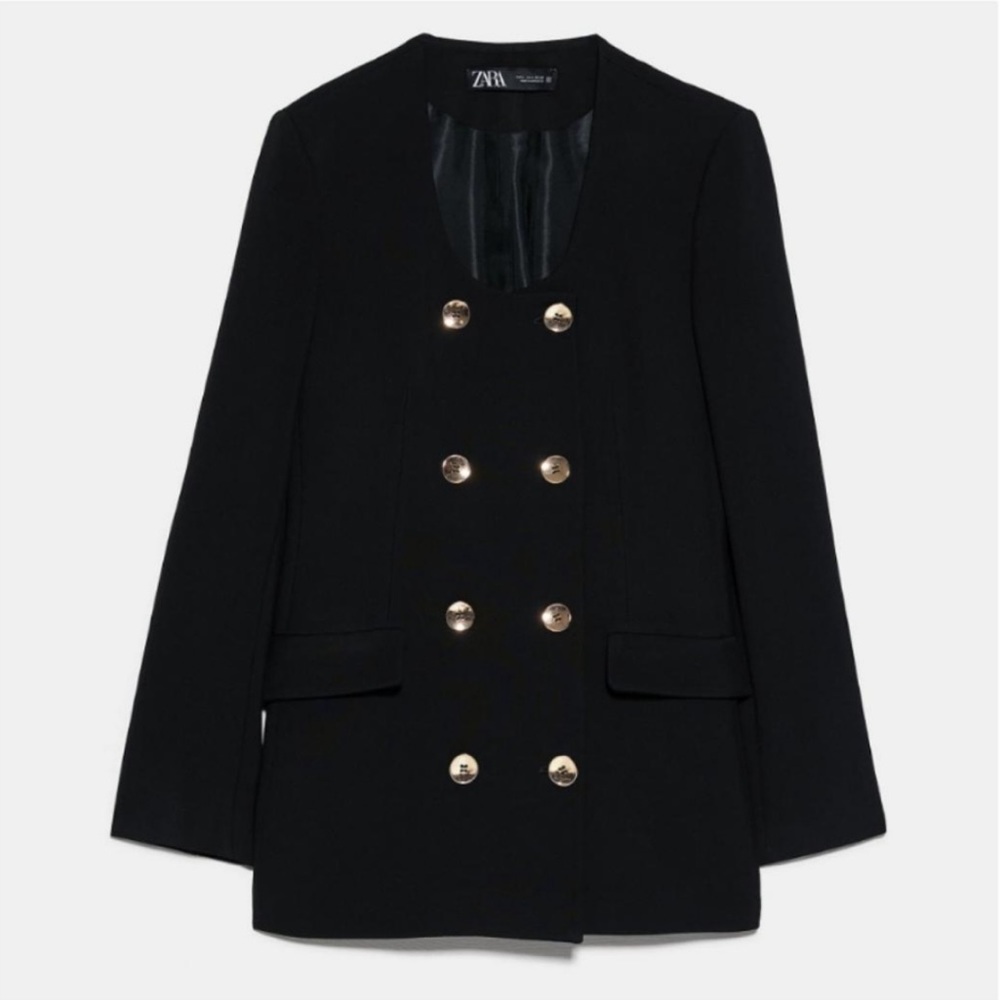 ZARA WOMAN NWT LONG BELTED BLAZER Belted Dress SIZE S. Sold Out $119.. - Picture 14 of 14